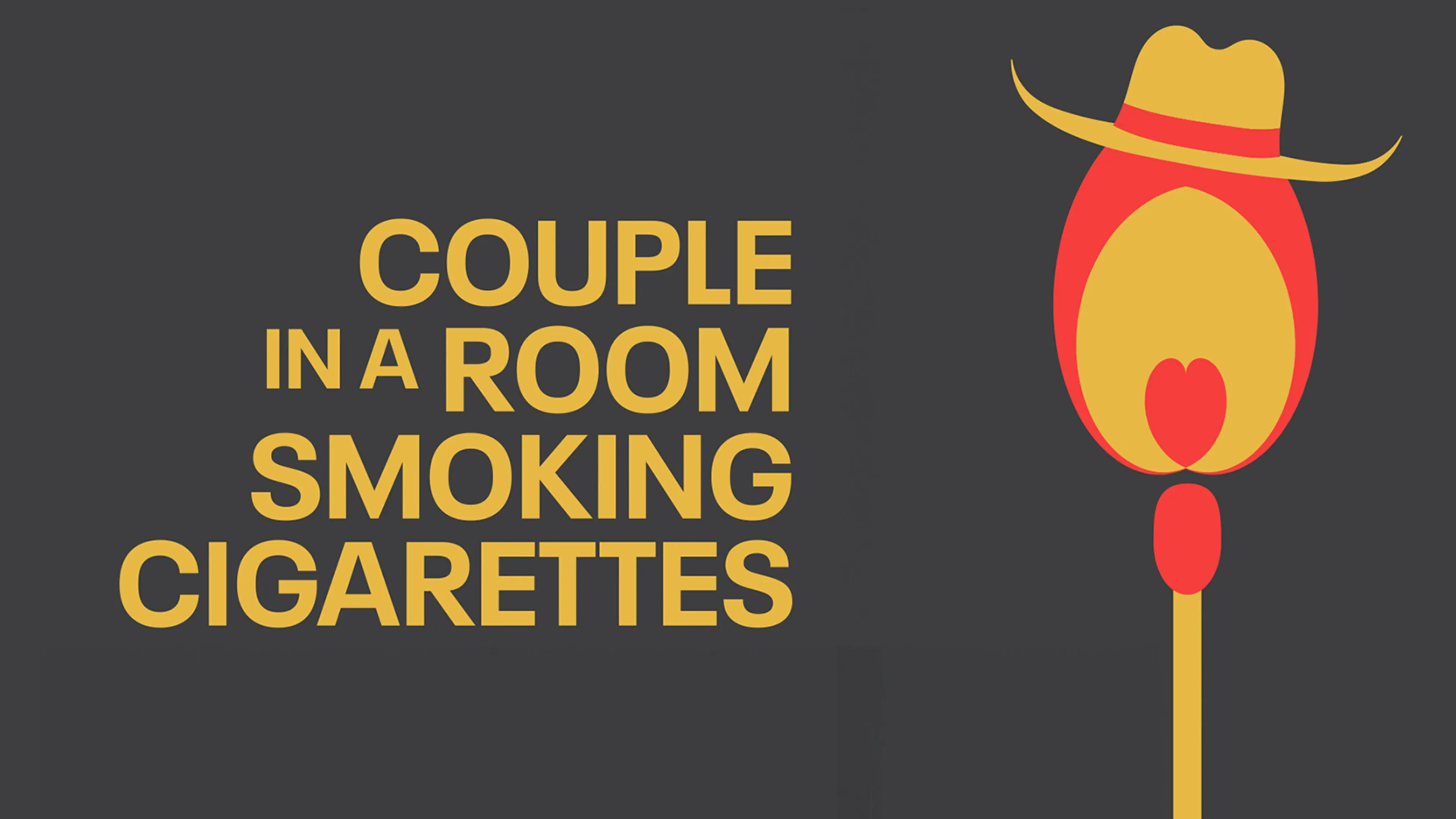 Couple in a Room Smoking Cigarettes poster